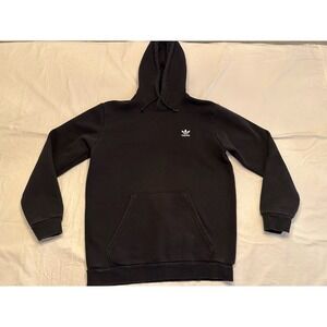 Adidas Men's Hoodie Pullover 3 Stripe Black/White, Long Sleeve, Size Large